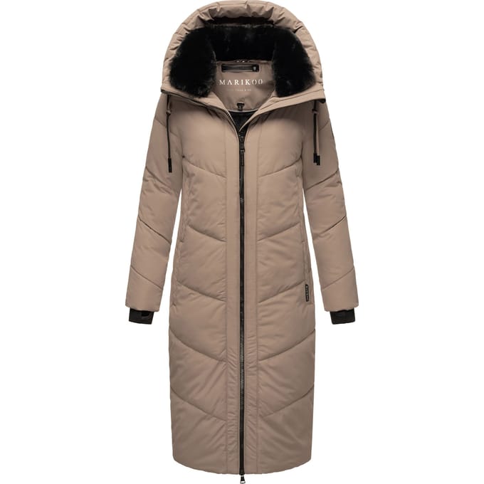 Marikoo Nadaree dames winterjas – lang, warm & met capuchon