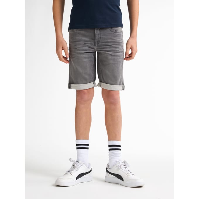 Petrol Industries - Jongens Jackson Stretch Denim Short Valencia - Grijs