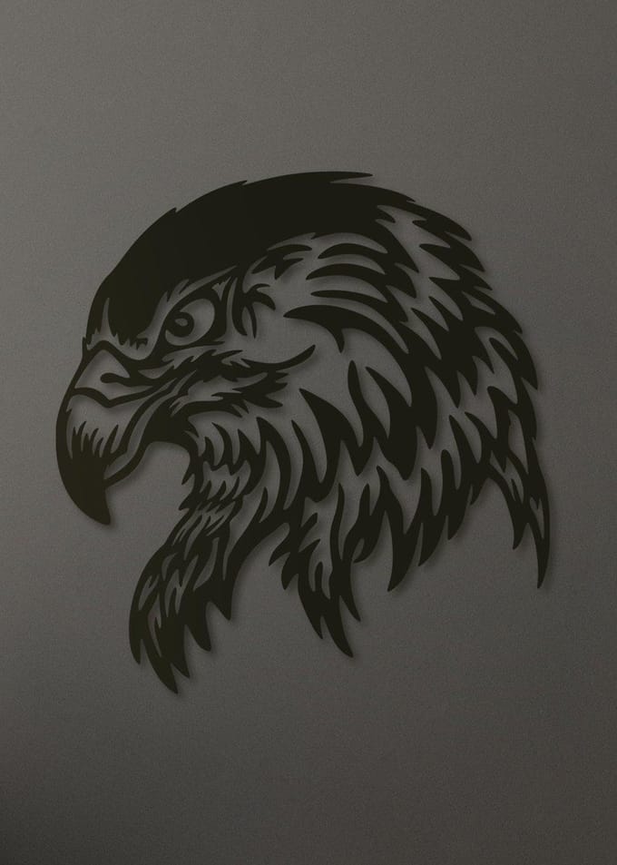 Wanddecoratie dieren | Adelaar - L (55x60cm)