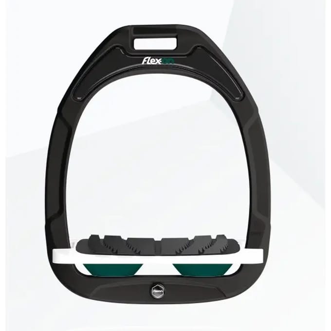 Gekantelde stijgbeugels Grip Zwart/Wit/Groen Flex-On Green Composite