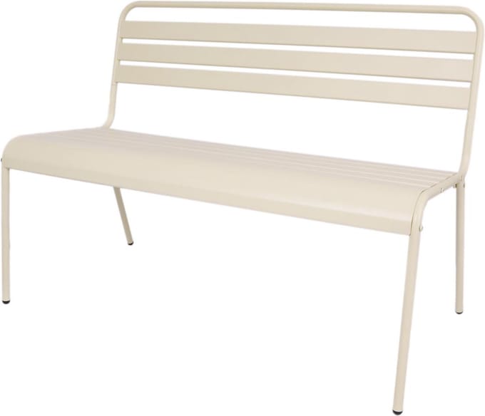 MaximaVida metalen tuinbank Max 120 cm ivoor