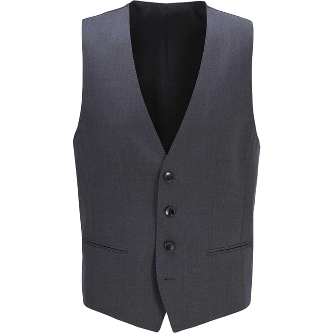 Boss Heren Wilson Virgin Wool Gilet (Donkergrijs)