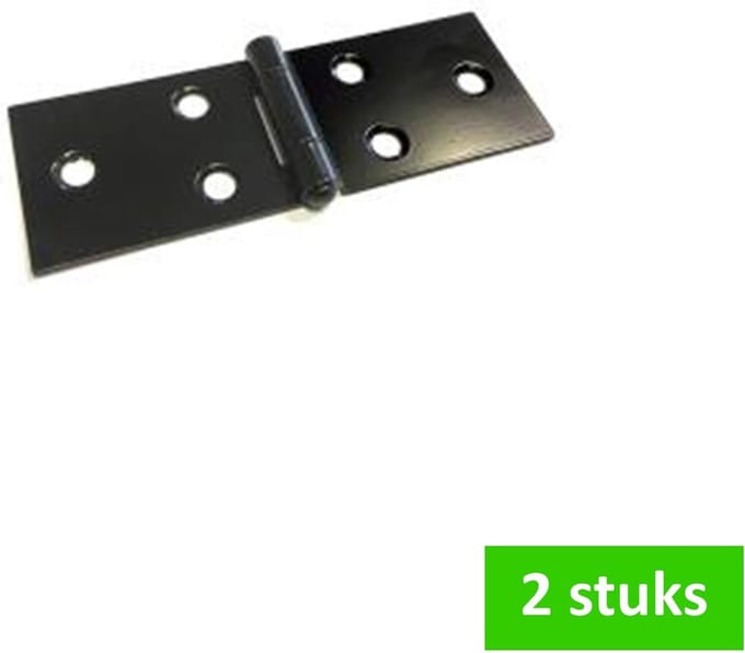 i-FIX scharnier met vaste pen | 28 x 80 mm | mat zwart | 2 STUKS