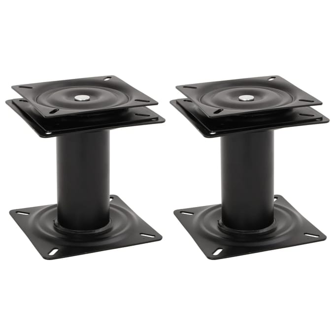 vidaXL - Bootstoelpoten - 2 - st - met - 360° - draaiplateau - staal