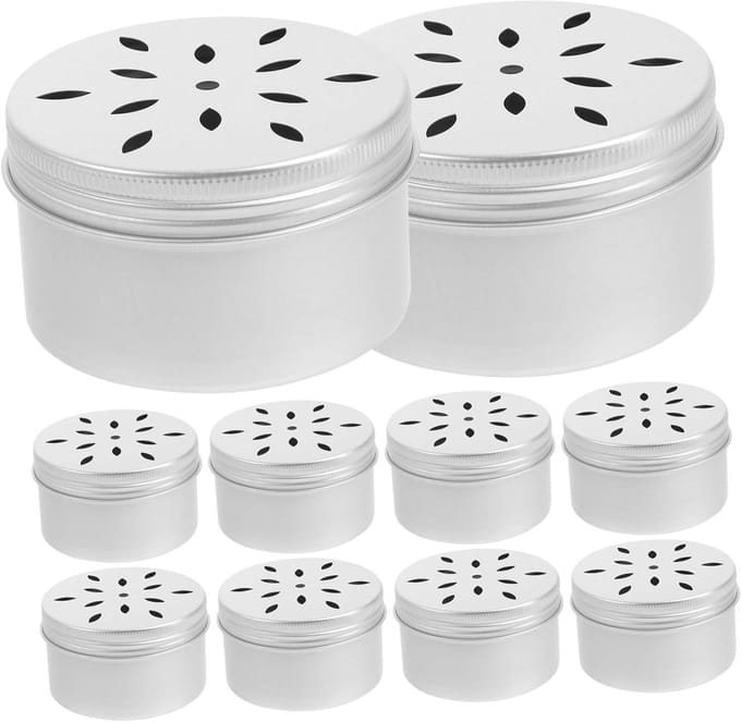 Hond Geur Training Kit - Neus Werk - Hond Trainen - Aluminium Containers - 10 Stuks - Zilver
