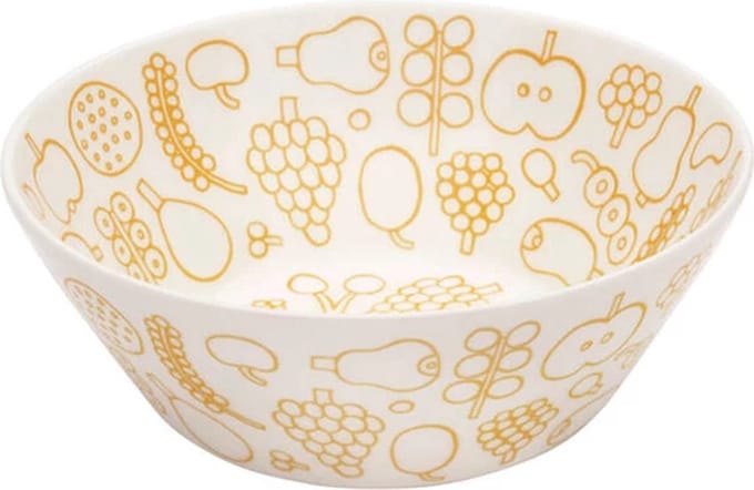 Iittala Oiva Toikka Collect Frutta bowl 15cm geel