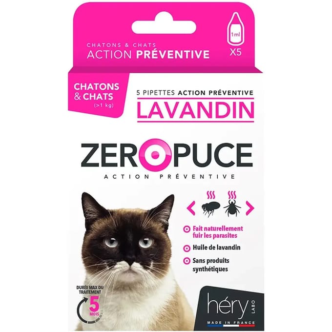 Katten ongediertebestrijding Héry Pipet Lavand (x5)