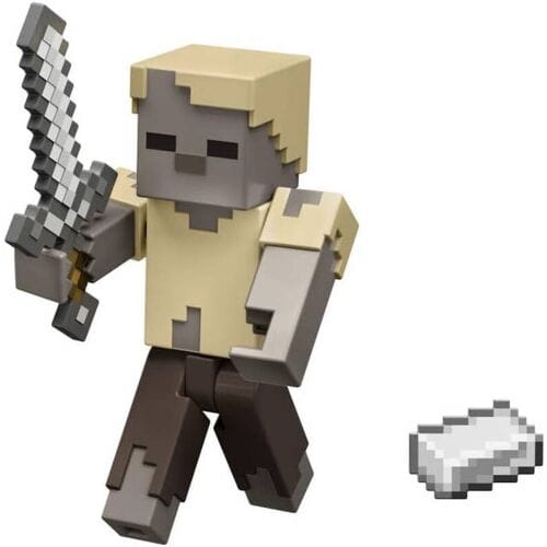 Mattel Minecraft actiefiguur Husk - 8,26 cm, bruin en grijs