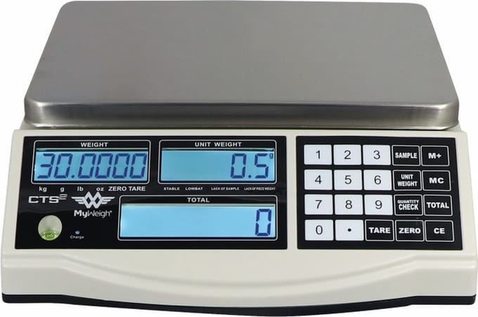 MyWeigh CTS2 topklasse Telweegschaal (30kg x 0,5g)