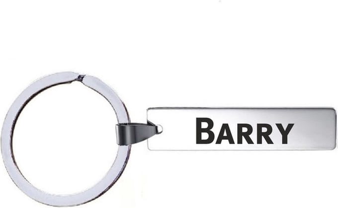 Sleutelhanger Met Naam - Barry - RVS