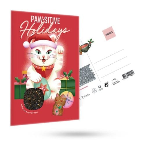 Cabinet of curiositeas - pawsitive xmas vibes thee wenskaart