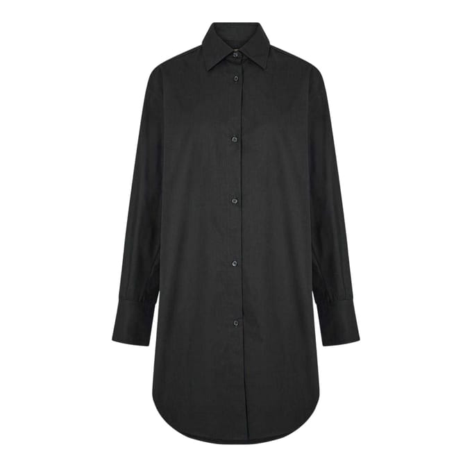 Boss Dames/Dames Relaxed Fit Shirt Met Lange Mouwen (Zwart)