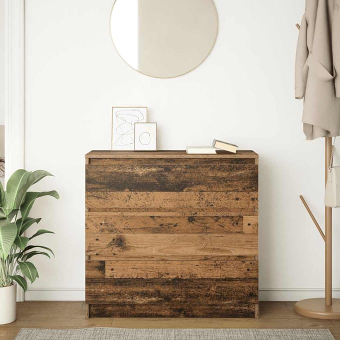 vidaXL - Dressoir - 80x35x76 - cm - spaanplaat - oud - hout