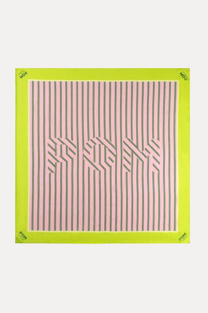POM Amsterdam Shawl - Pom Stripes Rose Pink Größe: OS | Schals Outlet | Damen | Rosa