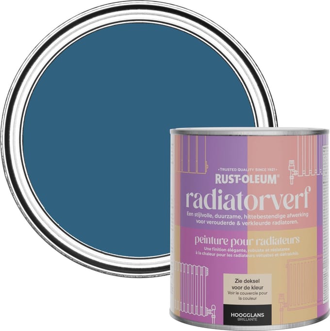 Rust-Oleum Blauw Radiatorverf Hoogglans - Kobalt 750ml