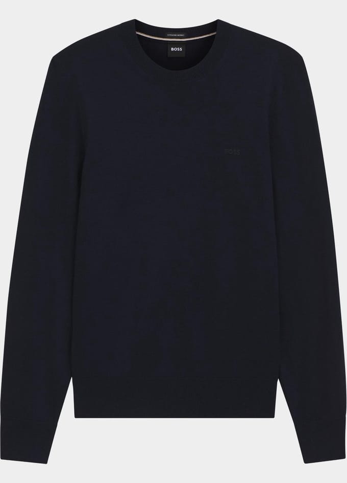 BOSS Black Pullover heren Blauw H-Leno-L 10283210 01 50571914/404