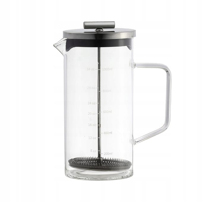 Ambition Griffin Koffiezetter - 1L Glazen Cafetière met RVS Filter