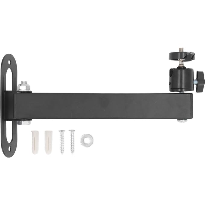Support mural pour projecteur pliable universel 1/4 interface angle réglable forte capacité de charge 20 cm gray