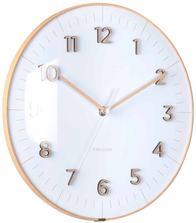 Karlsson Wandklok Esencia Dome - Wit - Ø30cm - Wandklok Modern