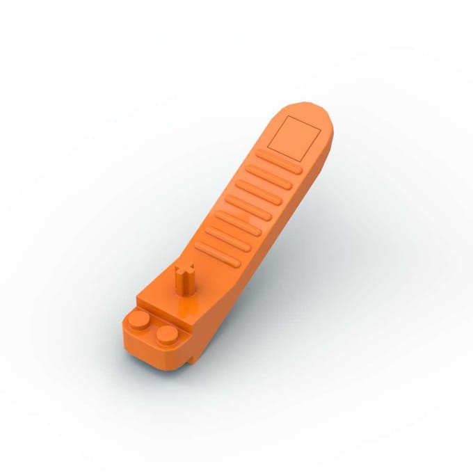 MOC 1 ST 96874 Baksteen & As Scheider Bouwstenen Set Demonteren Menselijk Gereedschap Deeltje DOE-HET- orange