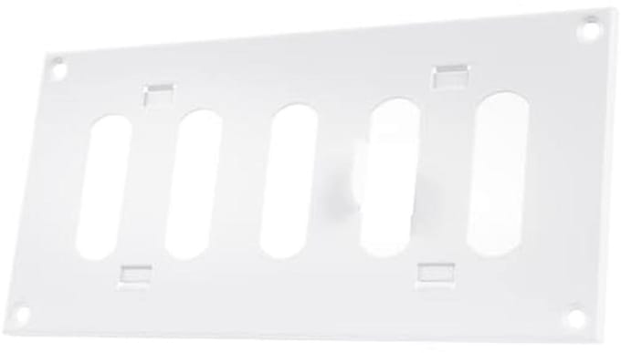 Rechthoekig Ventilatierooster 200 x 100 mm - Wit - Voor Verwarming en Koeling