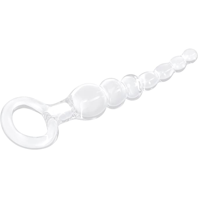 Pipedream - Glazen Anal Beads met Handvat Vast Model - Transparant
