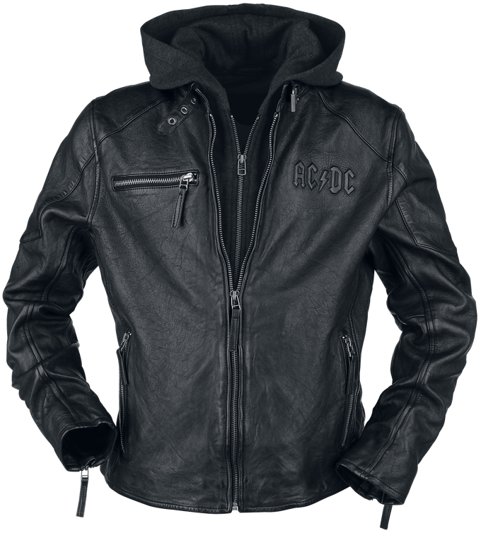 AC/DC Lederen jas - Rock & Roll - Will Never Die - S tot 3XL - voor Mannen - zwart