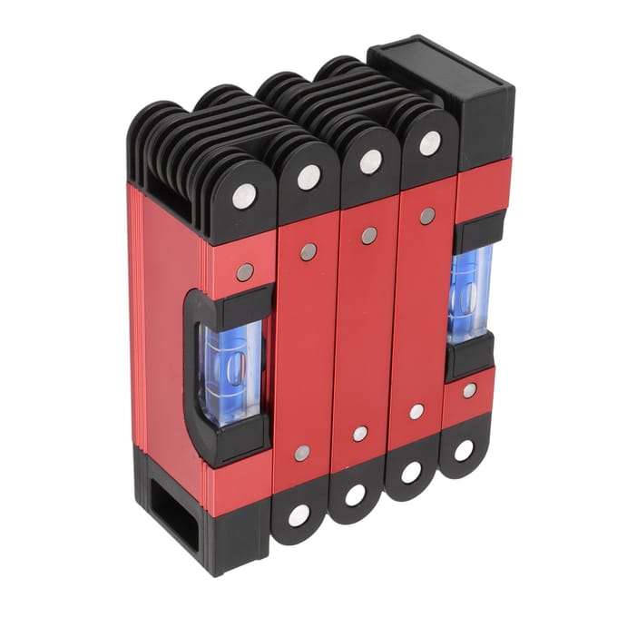 Opvouwbare Waterpas 28in Multifunctioneel Multihoek Houtbewerking Nauwkeurig Magnetisch 4 Libellen red