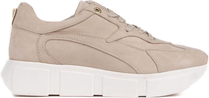 Tango Dames Norah 2-d Soft Nubuck Sneaker | Beige | Maat: 38