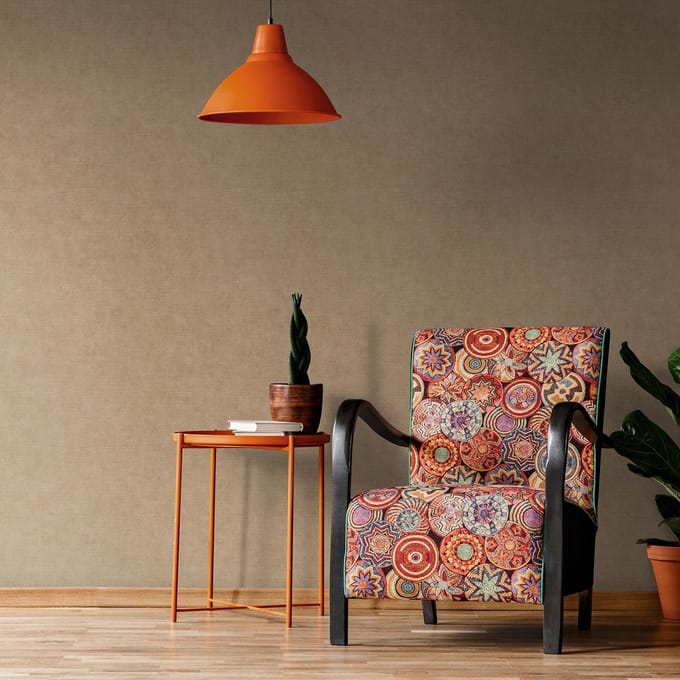 Erismann Vinylbehang 10473-30 - Elysium - Textiel Beige - 53cm x 10.05m