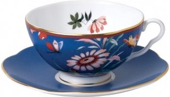 WEDGWOOD - Paeonia Blush - Theekop&schotel Blue