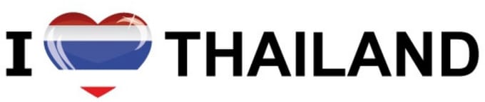 Sticker - I love Thailand - 19 x 4 cm - Thailand - landenthema