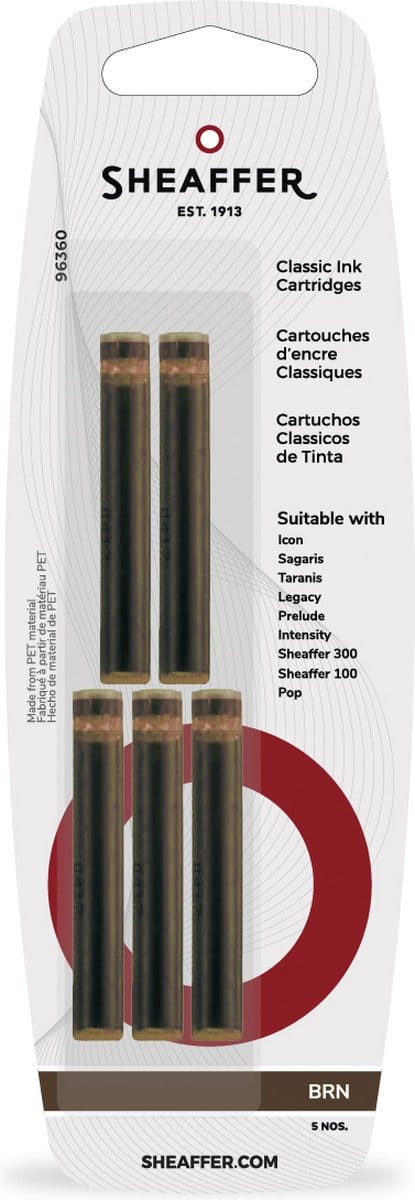 Sheaffer inktpatronen - bruin