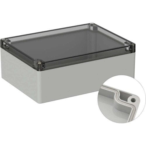 TRU COMPONENTS TC-9065492 Outdoorbehuizing 200 x 150 x 75 Polycarbonaat Grijs-wit (RAL 7035) 1 stuk(s)