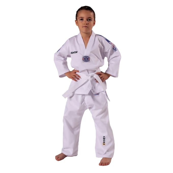 Dames Taekwondo Kimono Kwon Clubline Blue Tiger