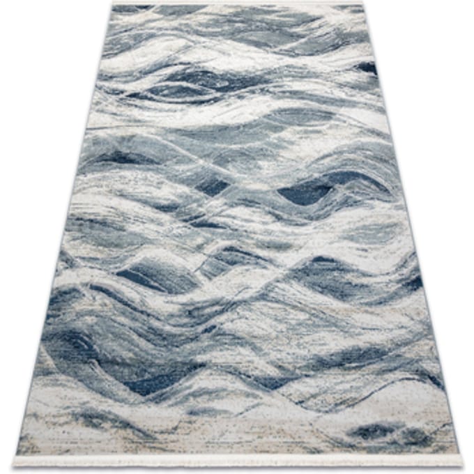 Kleden Rugsx DISTIN 0849A marineblauw / blauw / wit 80x150 cm