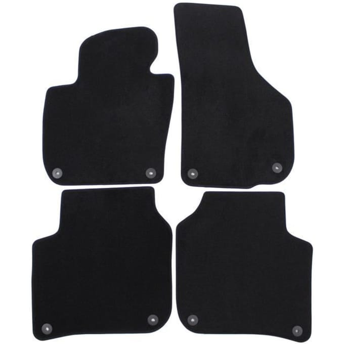 Tapis de sol - Skoda - Superb 2 - 2008-2014 - 4 pièces - Renforcé sous les pédales - Antidérapant noir