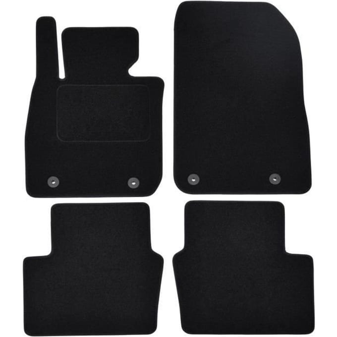 Tapis de sol - Mazda - CX-3 - Velours noir - 4 pièces - Ajustement précis