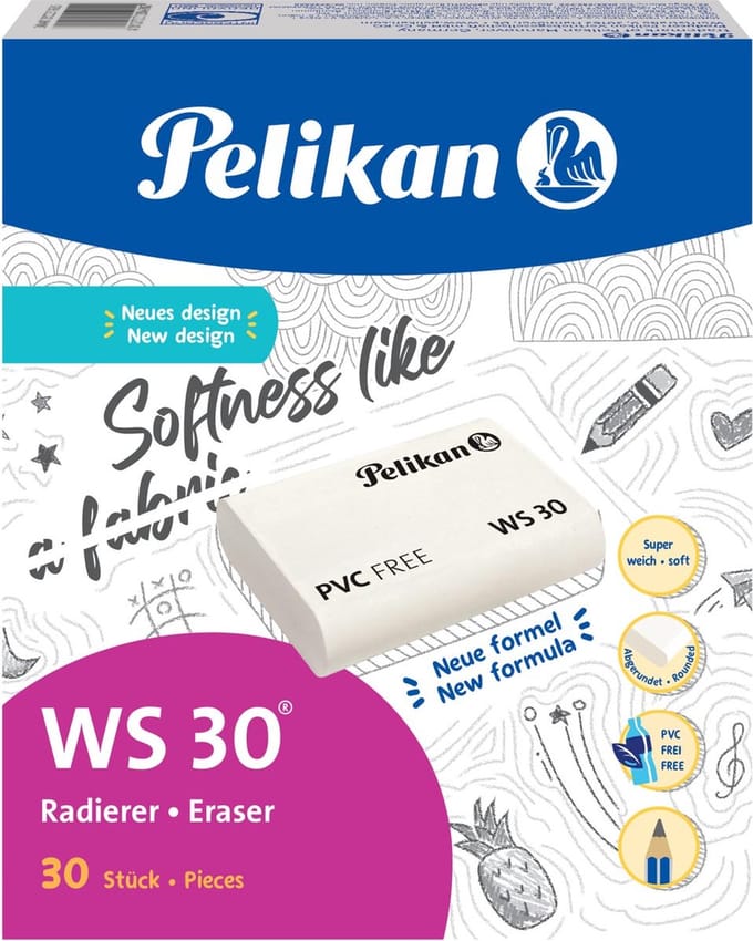 Pelikan - gum WS 30 | doos van 30 stuks