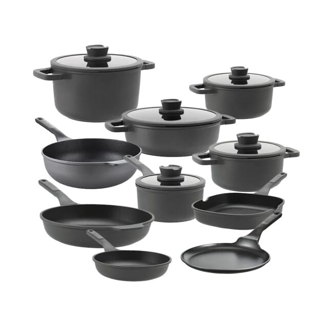 BergHOFF Leo Stone Pannenset 10-delig - met Gratis serveertang
