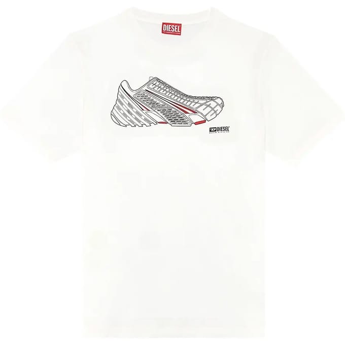 Diesel Just T-shirt Met Korte Mouwen Wit S Man