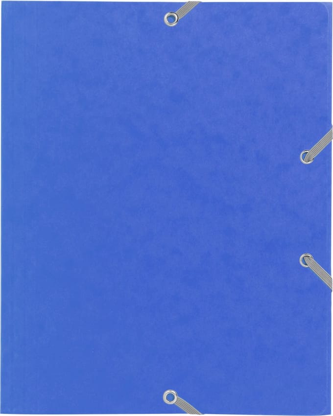Exacompta 25x Elastomap 3 kleppen versterkt karton 400gm2 - schoolformaat 17x22cm - Geassorteerd - 55200E