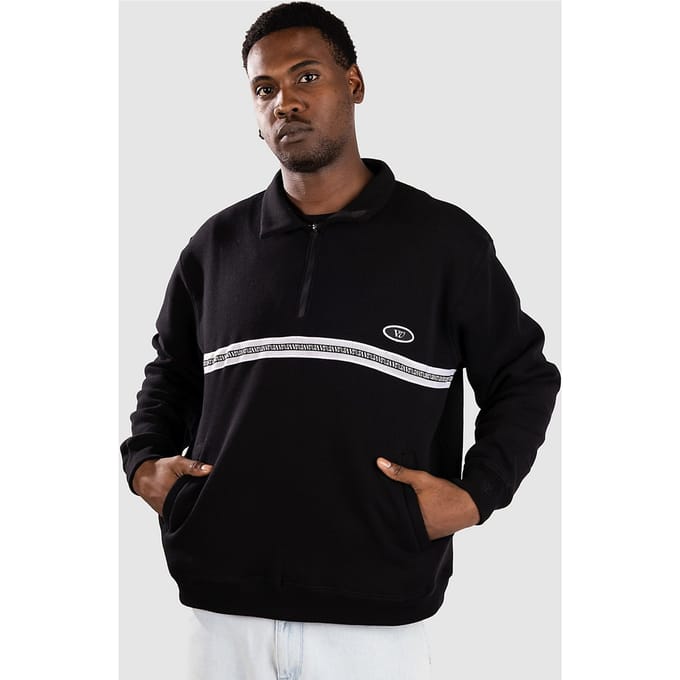 Rivvia Projects Social Member 1/4 Crew Half-Zip Sweater zwart