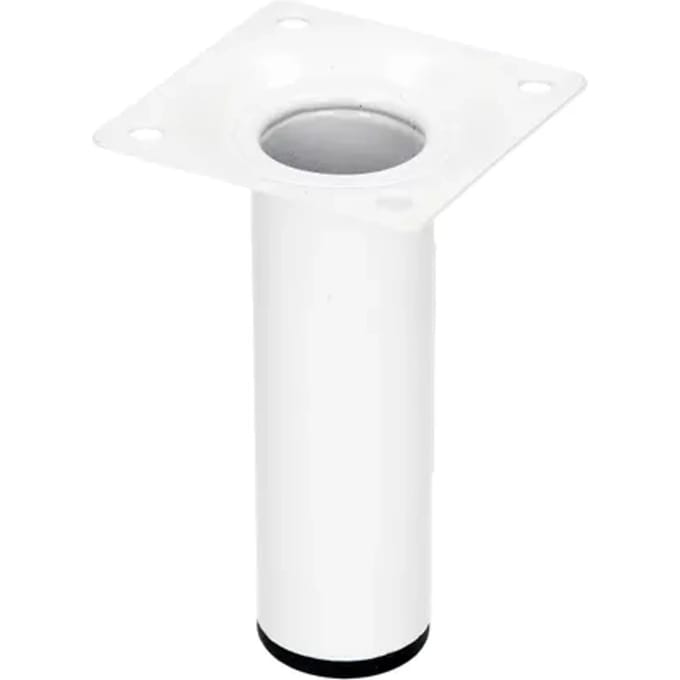 Duraline Meubelpoot Rond Staal Ø3x10cm Wit