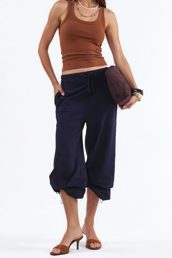 Dames Sweatpants van Katoenmix met Rechte Pijpen
