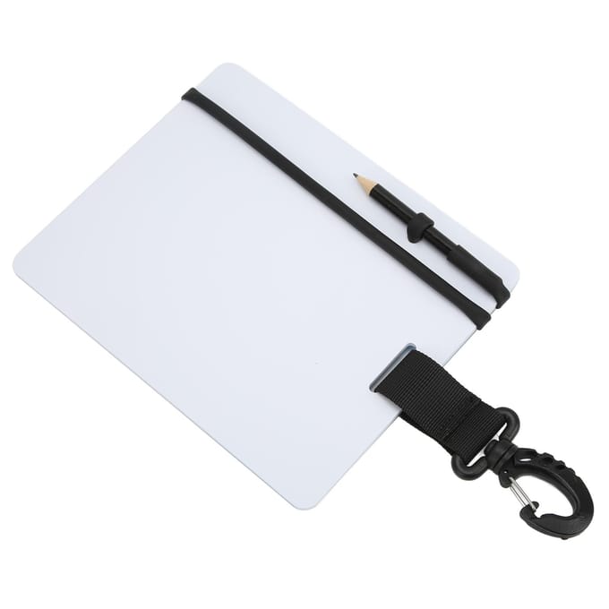Onderwater Schrijfbord Duiken Woordblok Uitrusting Bord Duiken Schrijfbord met Potlood Groot Formaat white