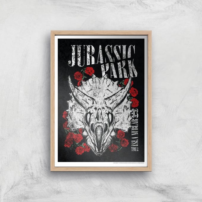 Jurassic Park Isla Nublar 93 Giclee Art Print - A4 - Wooden Frame