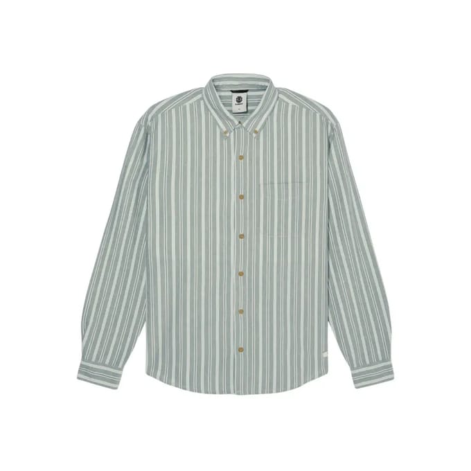 Element Button Down Flannel Regular Fit Overhemd Met Lange Mouwen Grijs M Man