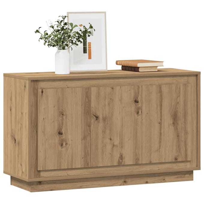 vidaXL - Dressoir - Artisan - Eikenhout - 102x35x55 - cm - Bewerkt - Hout