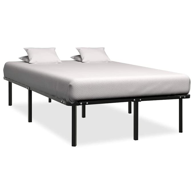 vidaXL - Bedframe - metaal - zwart - 160x200 - cm